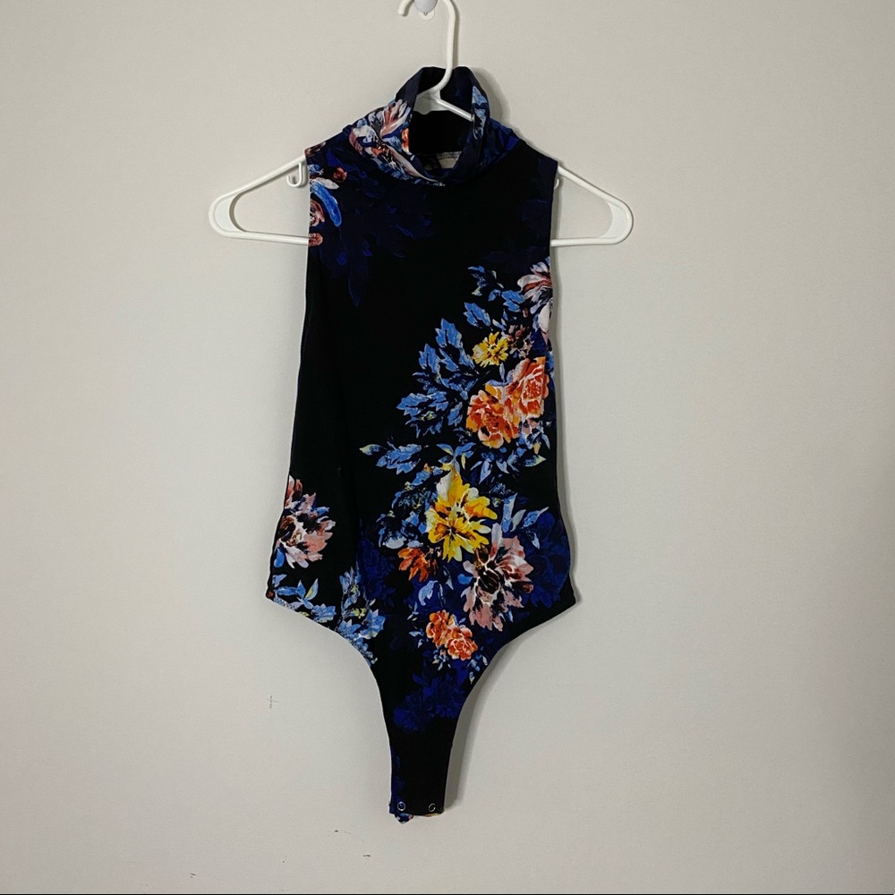 Pixie Mock Neck Thong Bodysuit